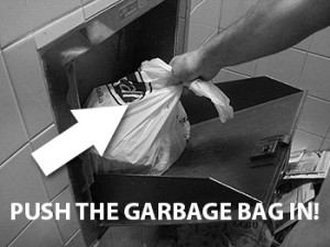 Push the garbage in!