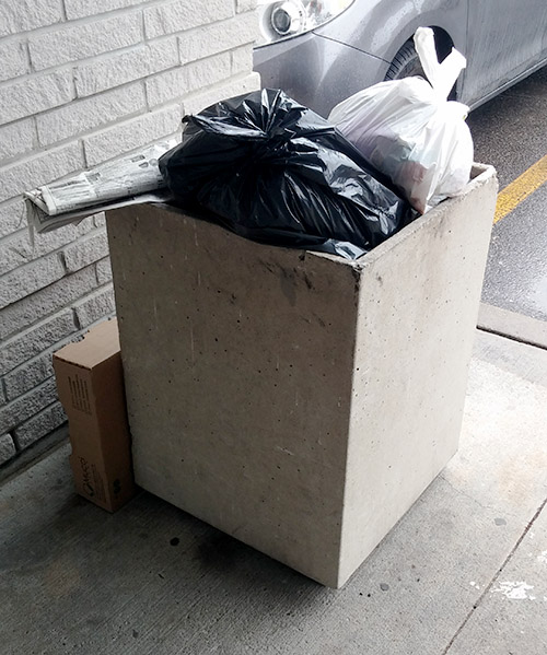 Garbage in front of our building D